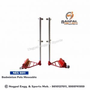 Battminton pole moveable